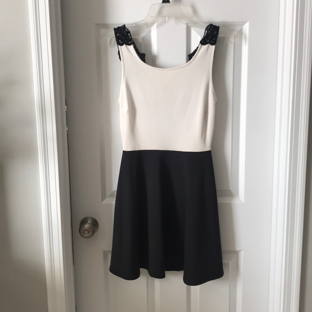 Macy’s Black and White Dress